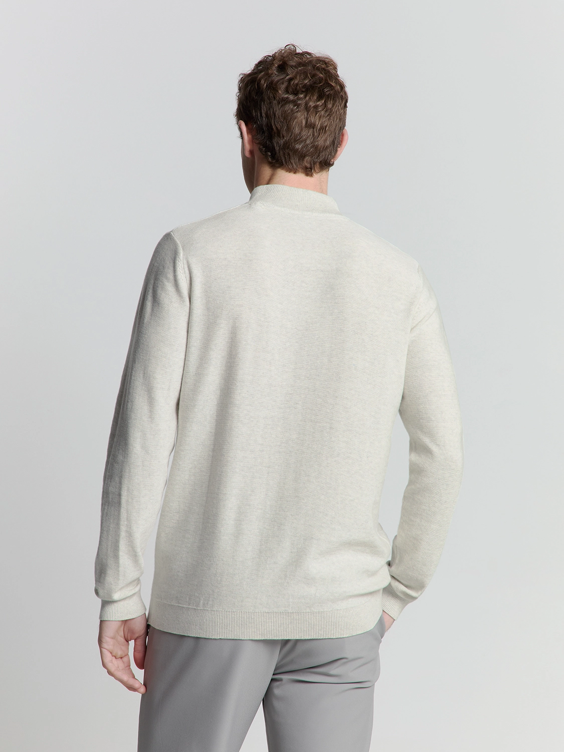 No Excess | Pullover half zip melange