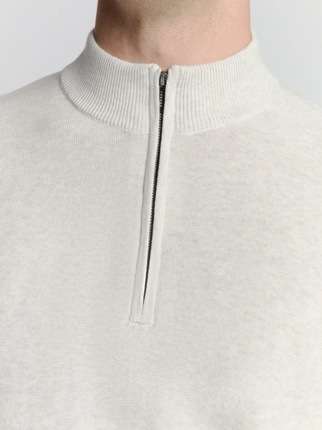 No Excess | Pullover half zip melange