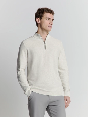 No Excess | Pullover half zip melange