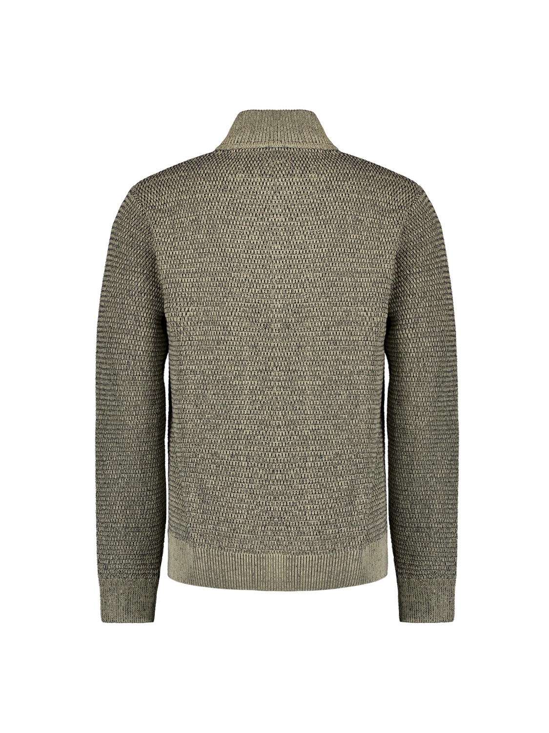 No Excess | Pullover half zipper 2 coloured melange