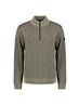 No Excess | Pullover half zipper 2 coloured melange