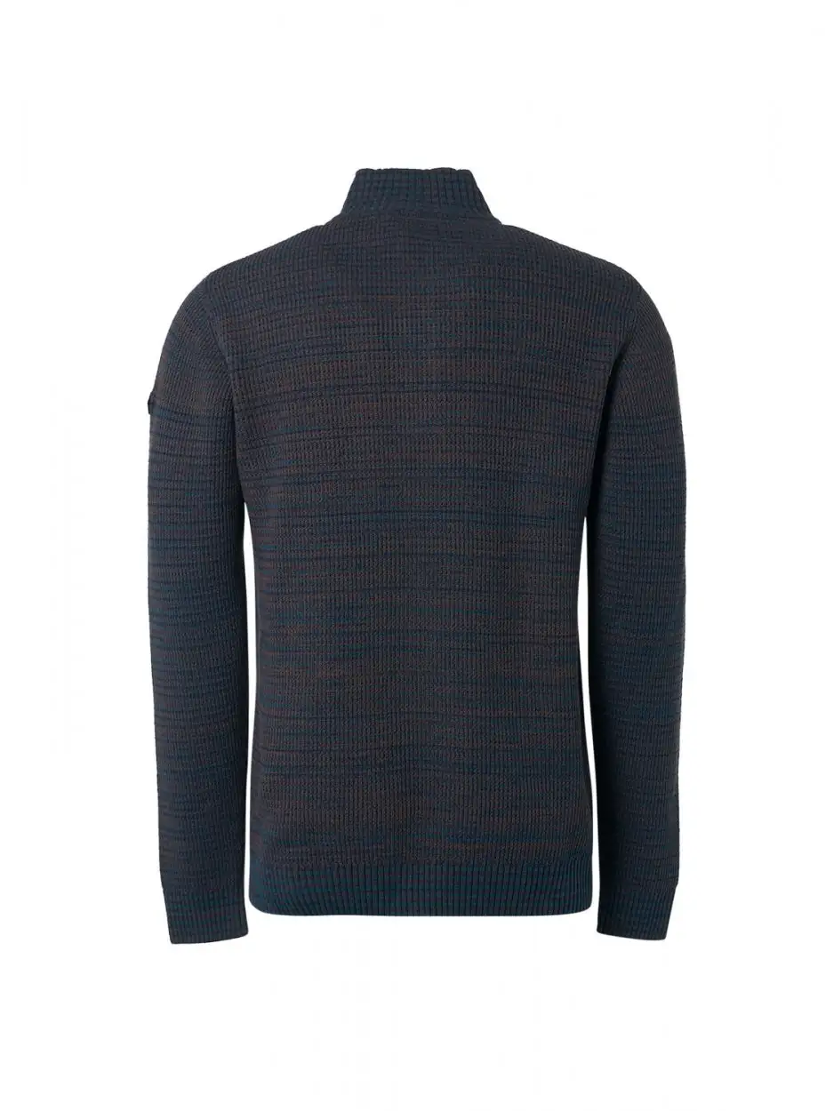 No Excess | Pullover Half Zipper + Button Multi Ocean