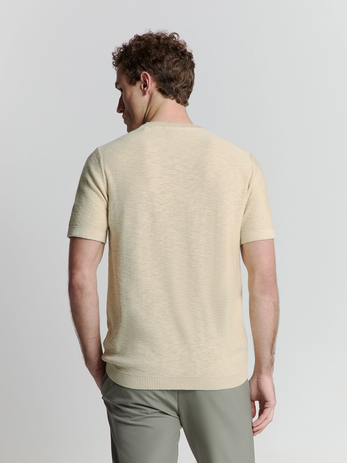 No Excess | Pullover short sleeve crewneck solid slub knit