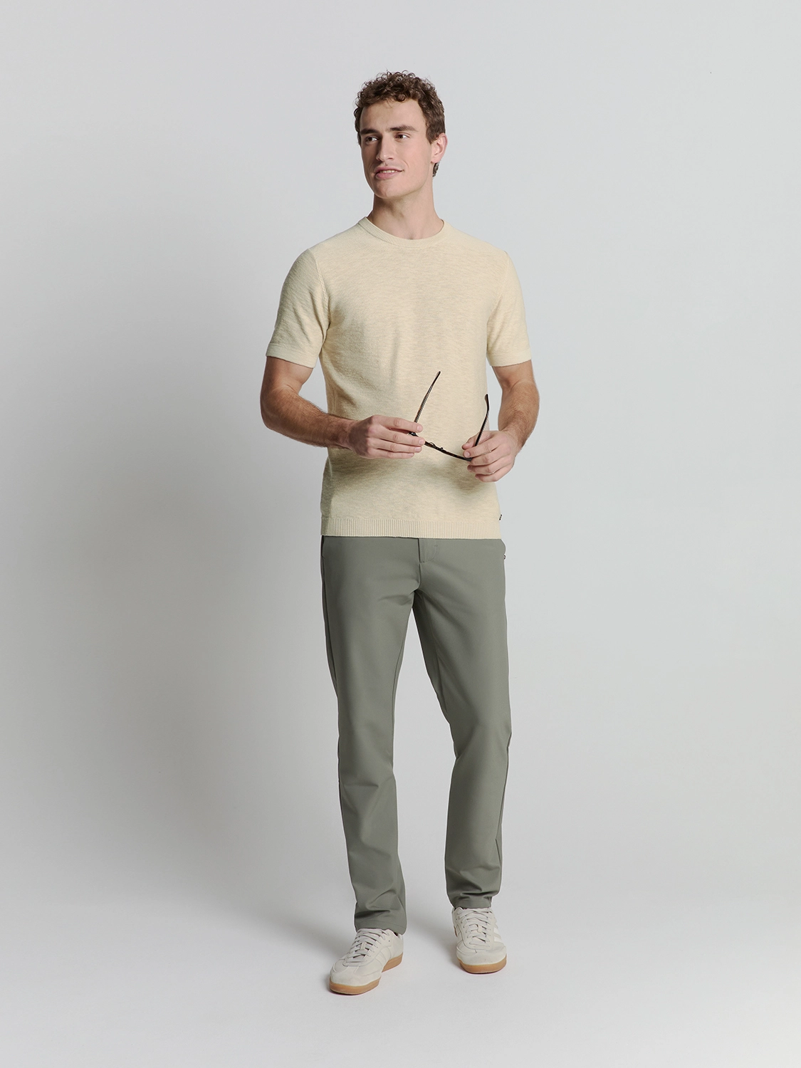 No Excess | Pullover short sleeve crewneck solid slub knit