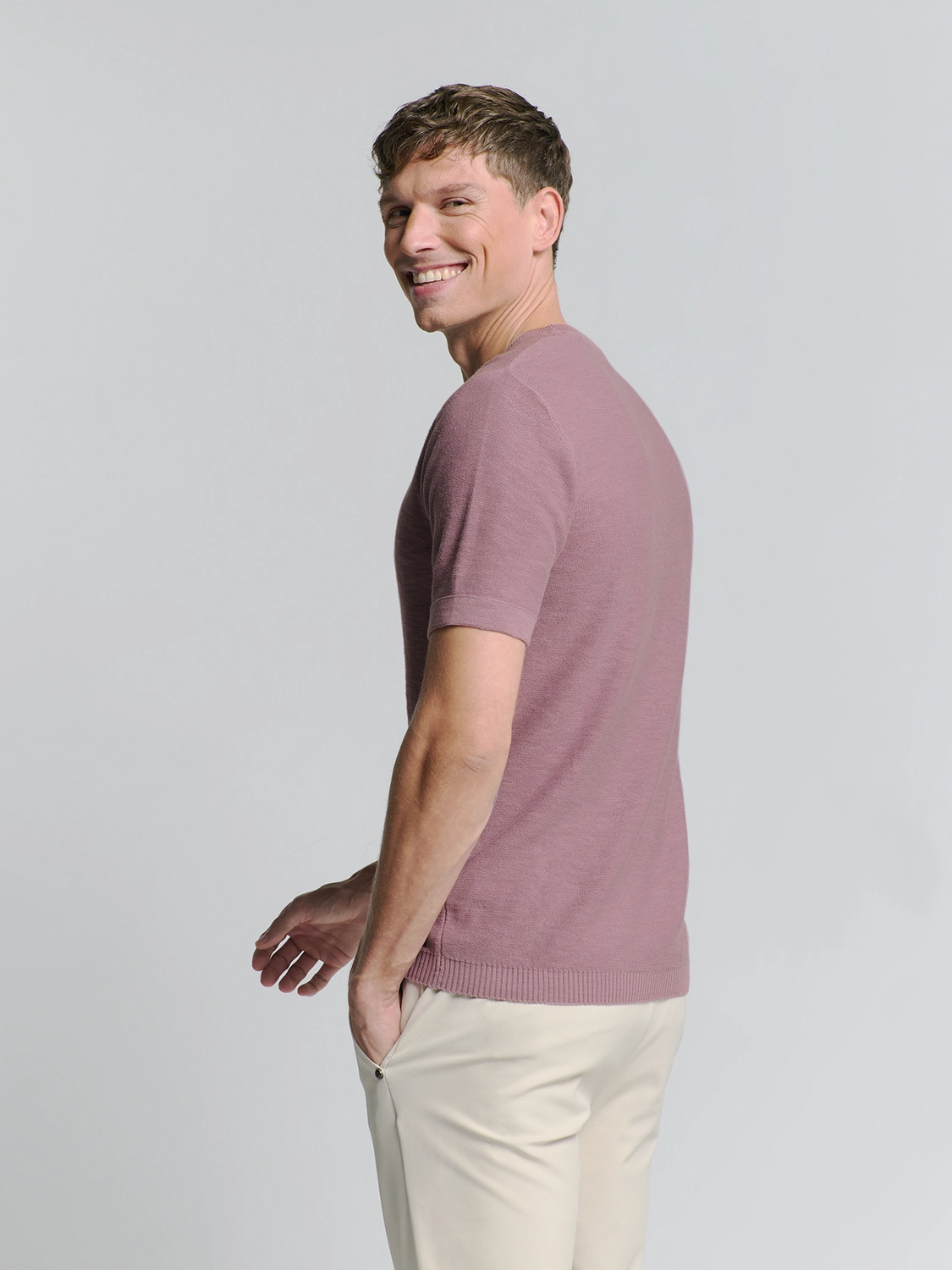 No Excess | Pullover short sleeve crewneck solid slub knit