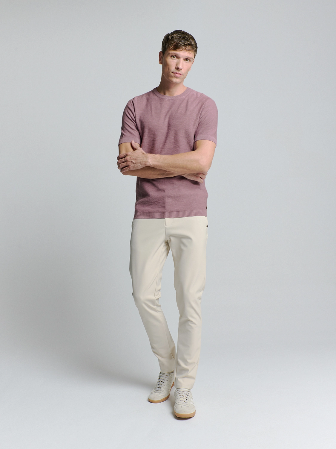 No Excess | Pullover short sleeve crewneck solid slub knit