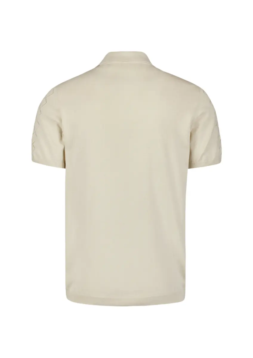 No Excess | Pullover short sleeve full button polo solid jacquard