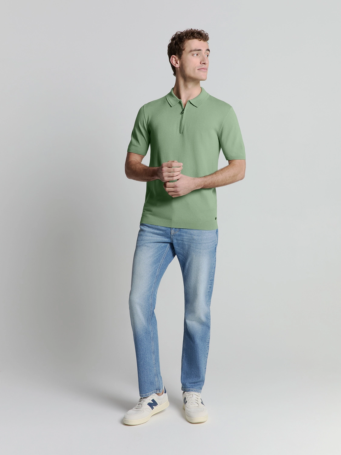 No Excess | Pullover short sleeve polo zip solid