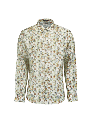 No Excess | Shirt Allover Printed With Linen Green