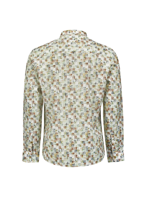 No Excess | Shirt Allover Printed With Linen Green