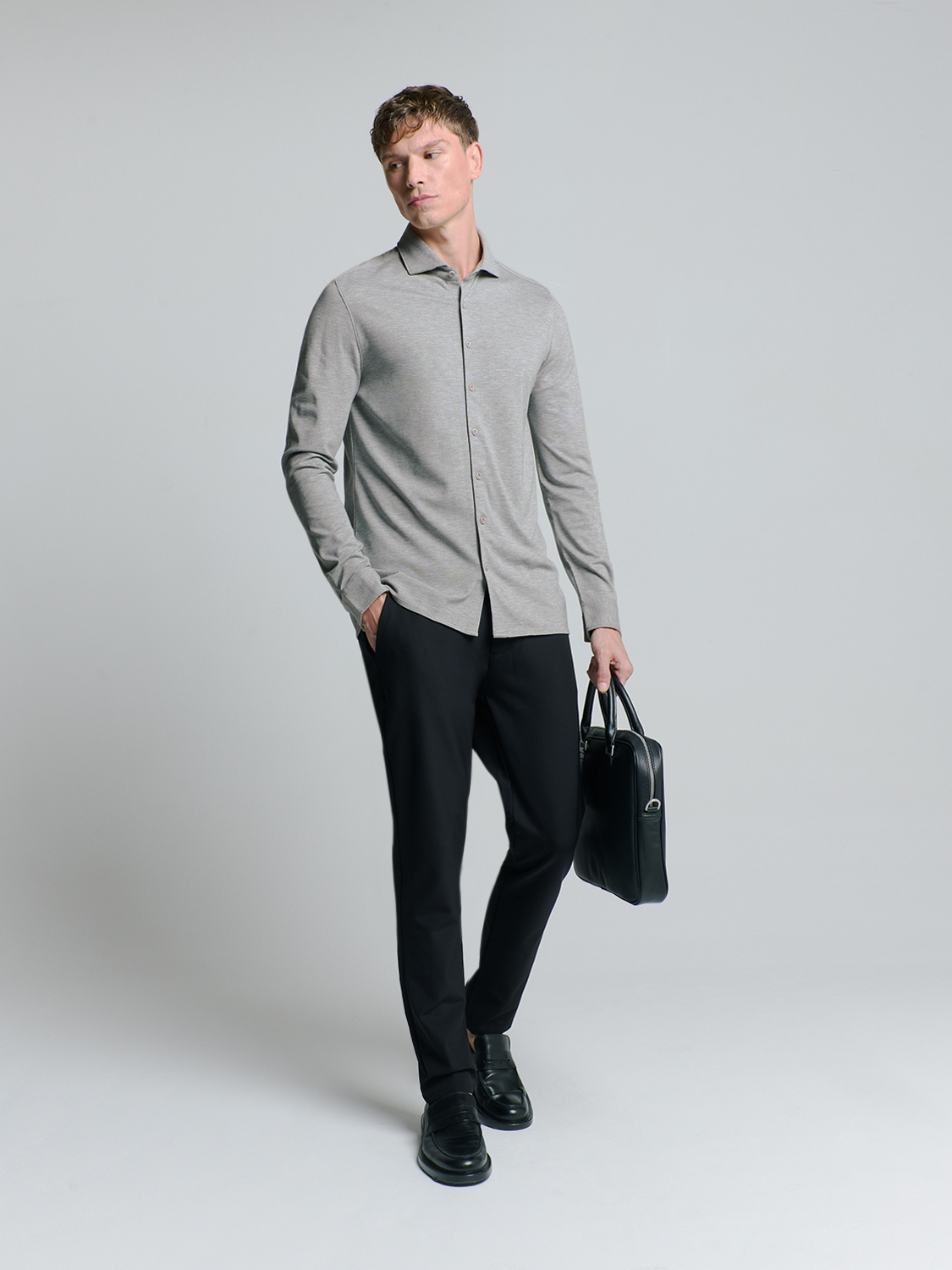 No Excess | Shirt jersey melange stretch
