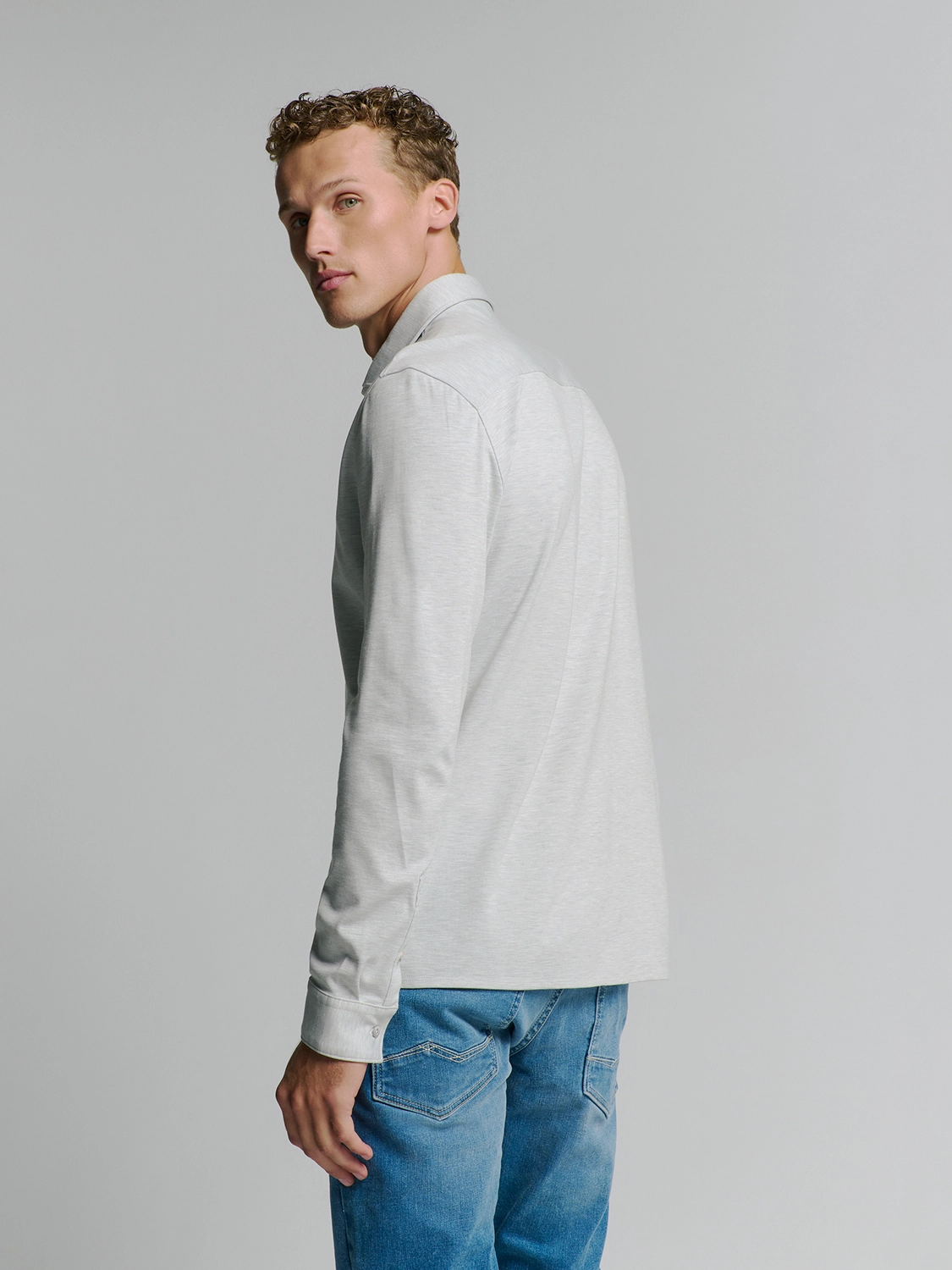 No Excess | Shirt jersey melange stretch