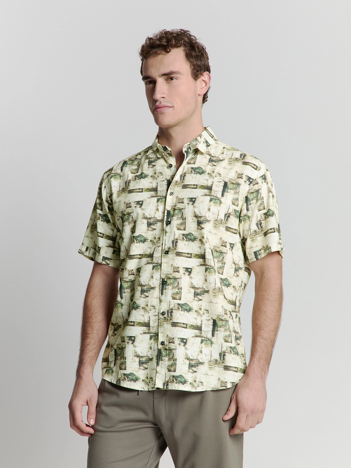 No Excess | Shirt short sleeve allover printed