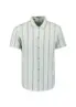 No Excess | Shirt short sleeve dobby vertical stripe with linen