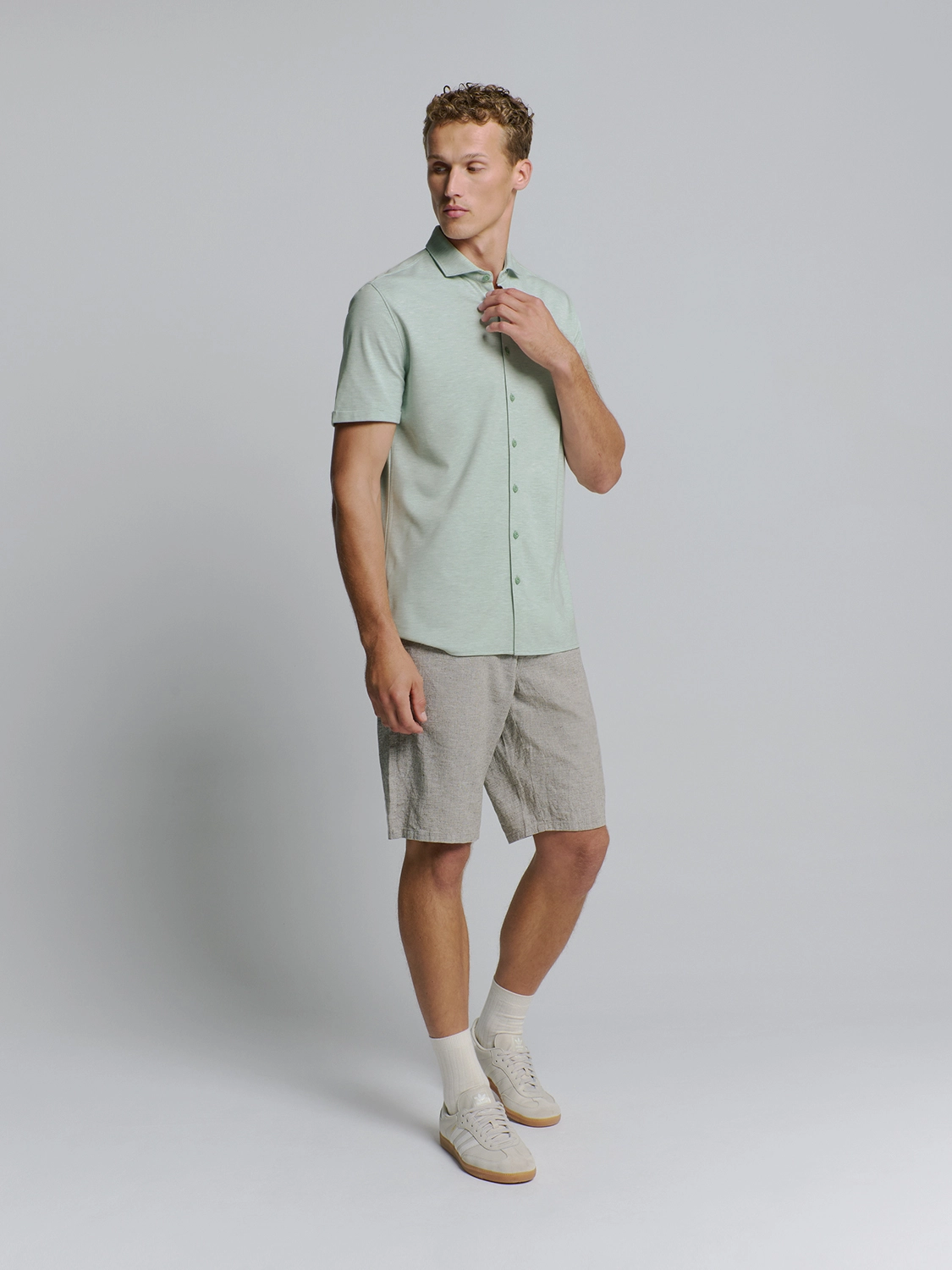 No Excess | Shirt short sleeve jersey melange stretch