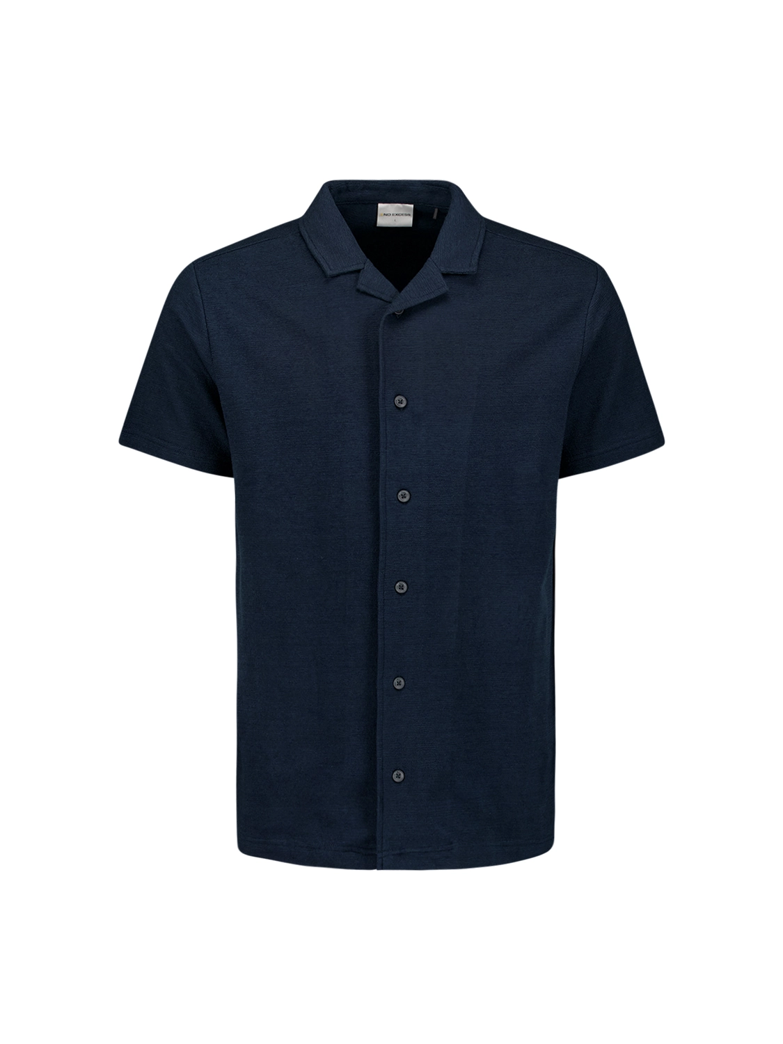 No Excess | Shirt short sleeve jersey revers collar solid terry