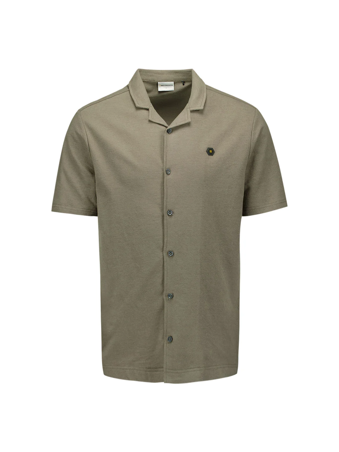 No Excess | Shirt short sleeve jersey revers collar solid terry