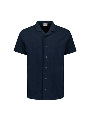 No Excess | Shirt short sleeve jersey revers collar solid terry