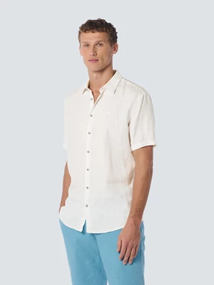 No Excess | Shirt short sleeve linen solid white