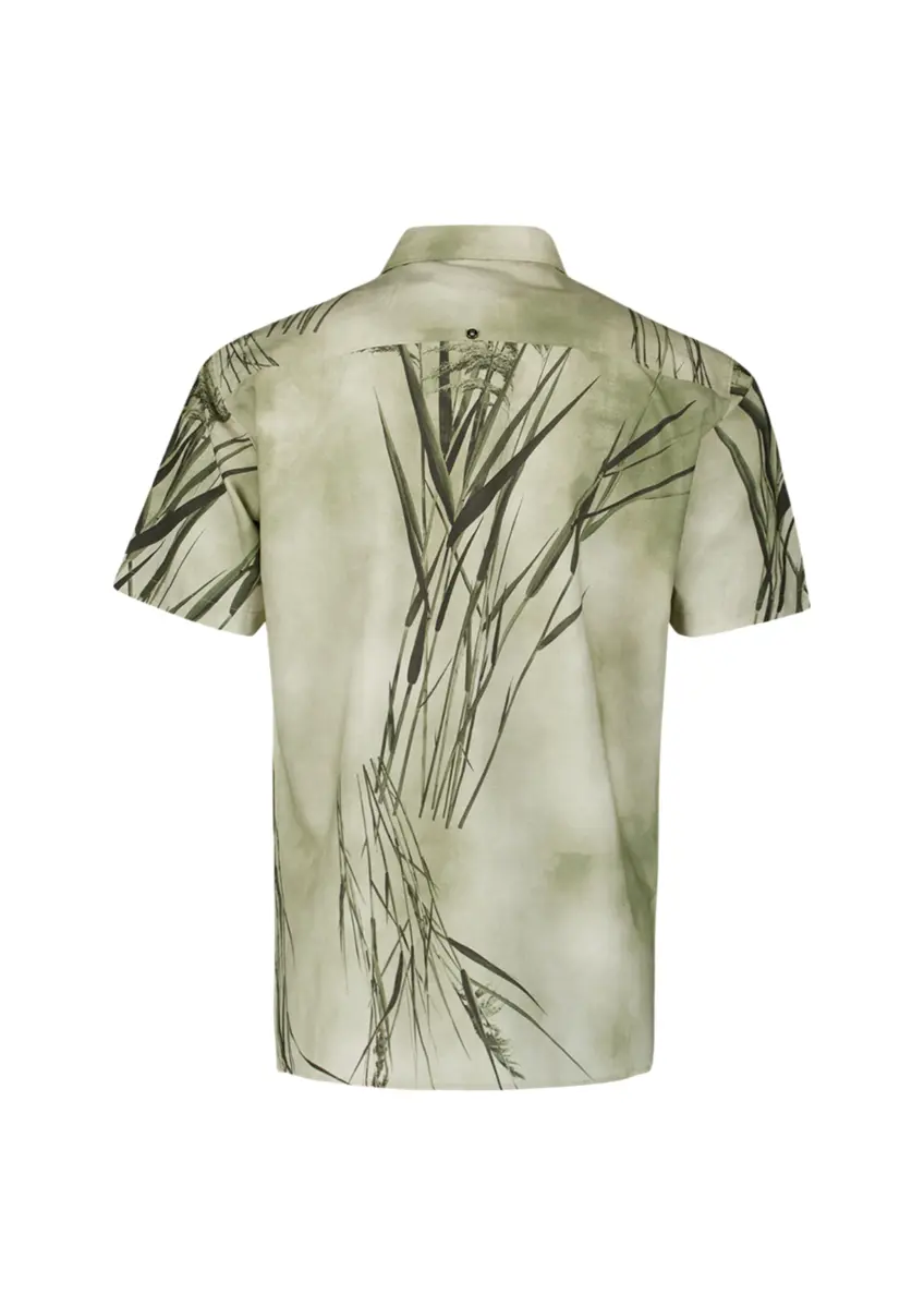 No Excess | Shirt short sleeve revers collar allover printed