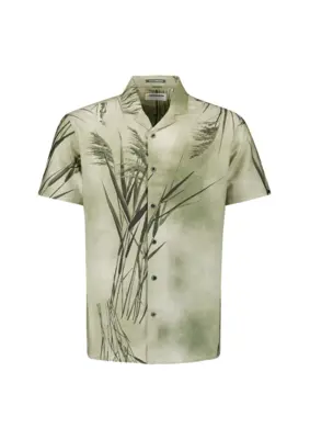 No Excess | Shirt short sleeve revers collar allover printed