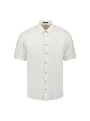 No Excess | Shirt short sleeve solid with linen
