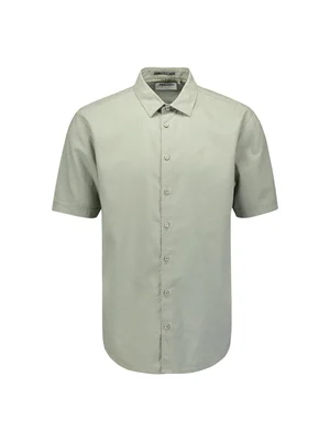 No Excess | Shirt short sleeve solid with linen