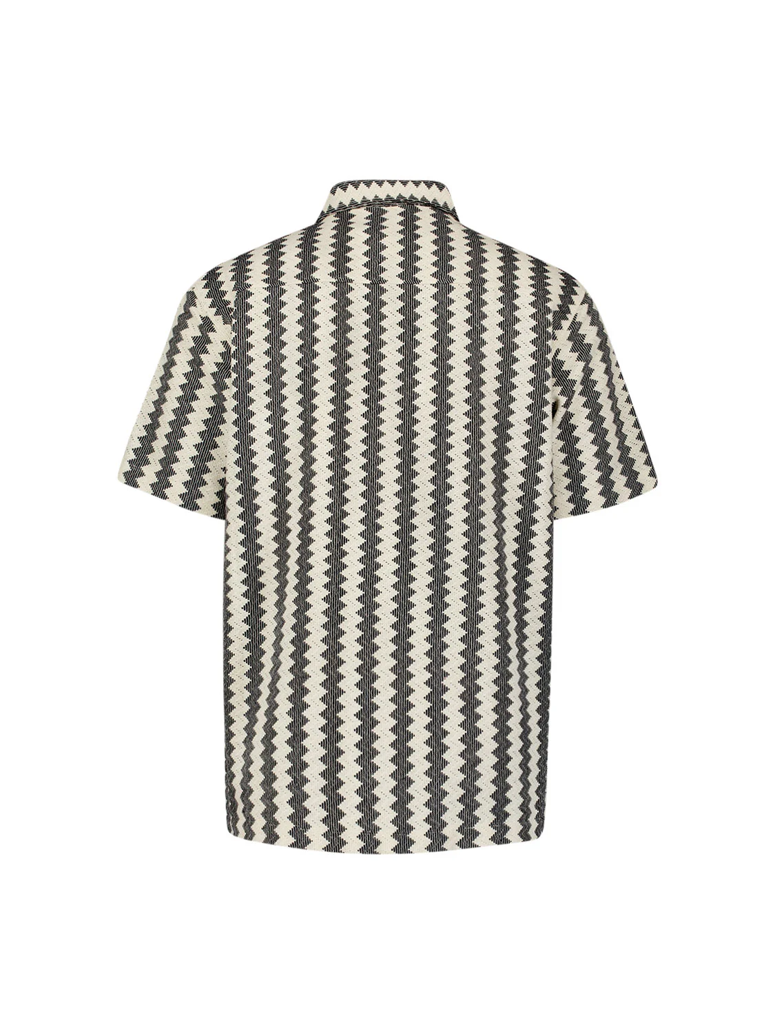 No Excess | Shirt short sleeve zig zag jacquard