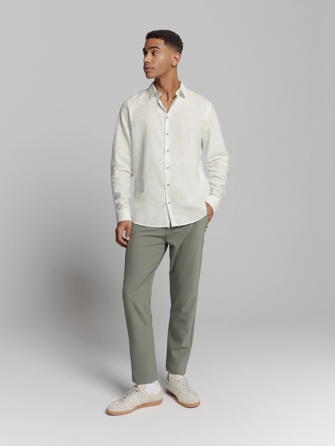 No Excess | Shirt solid with linen