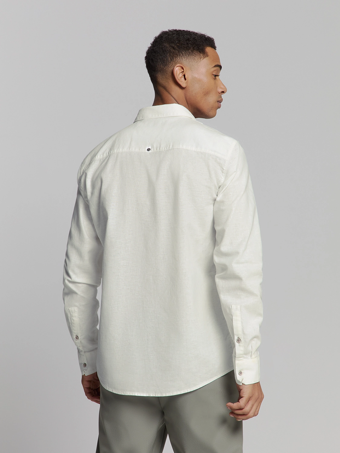No Excess | Shirt solid with linen