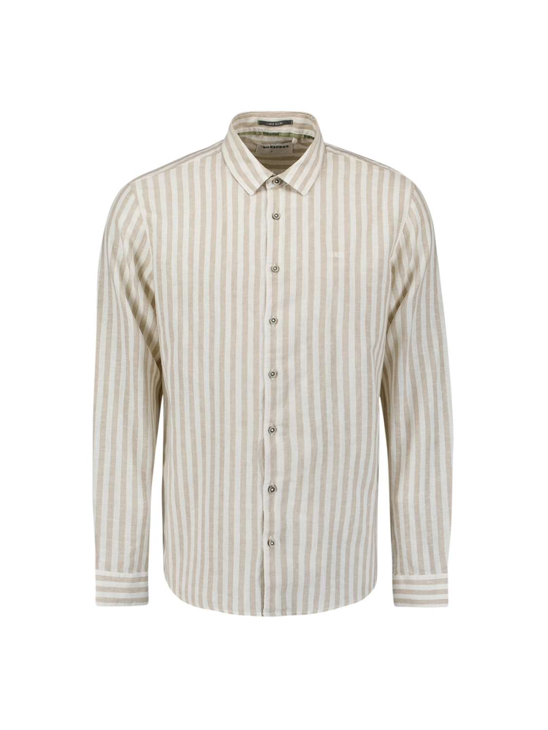 No Excess | Shirt verical big stripes with linen