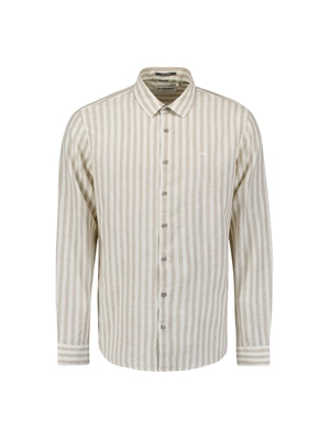 No Excess | Shirt verical big stripes with linen