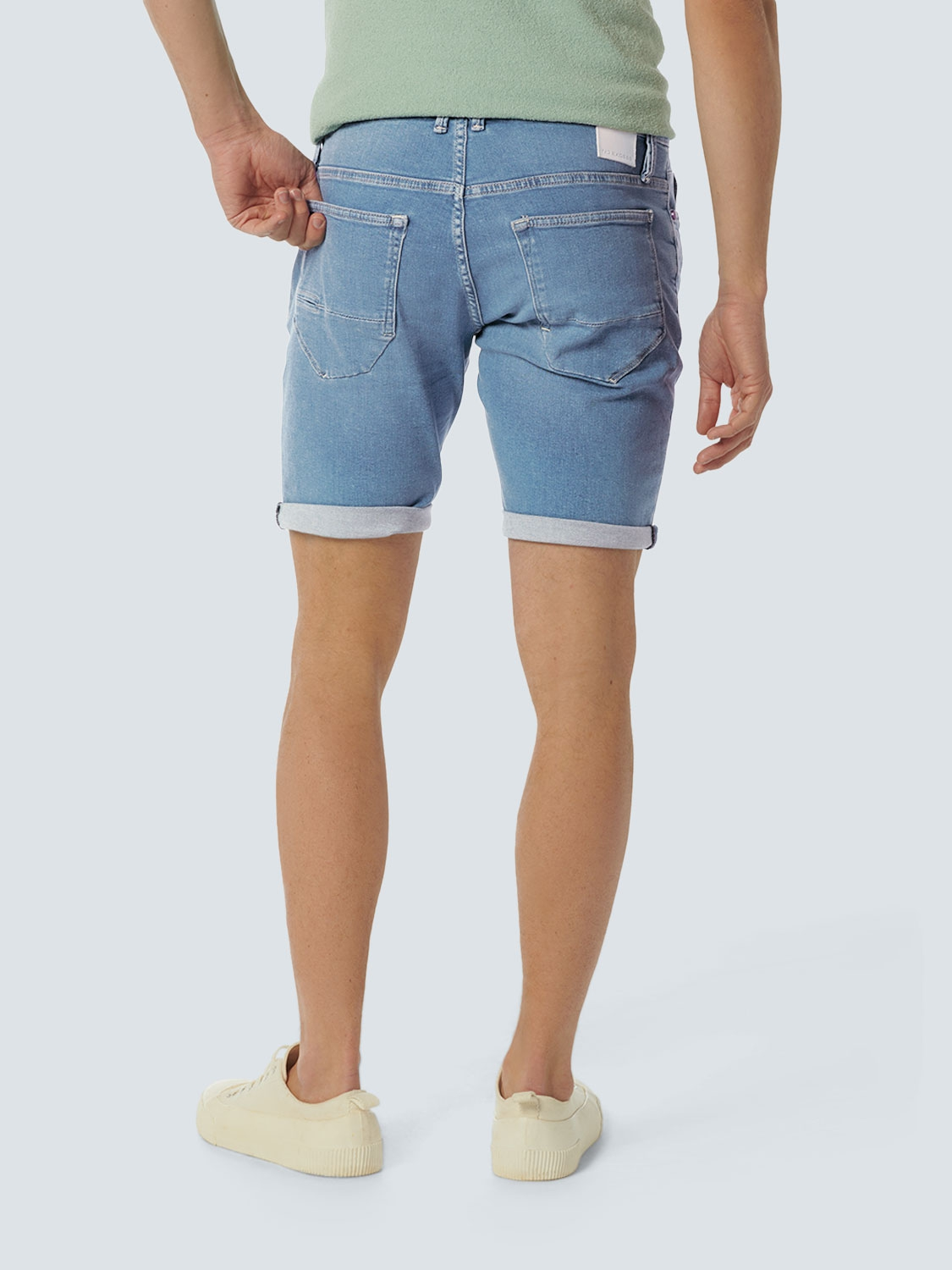 No Excess | Short denim stretch bleach denim