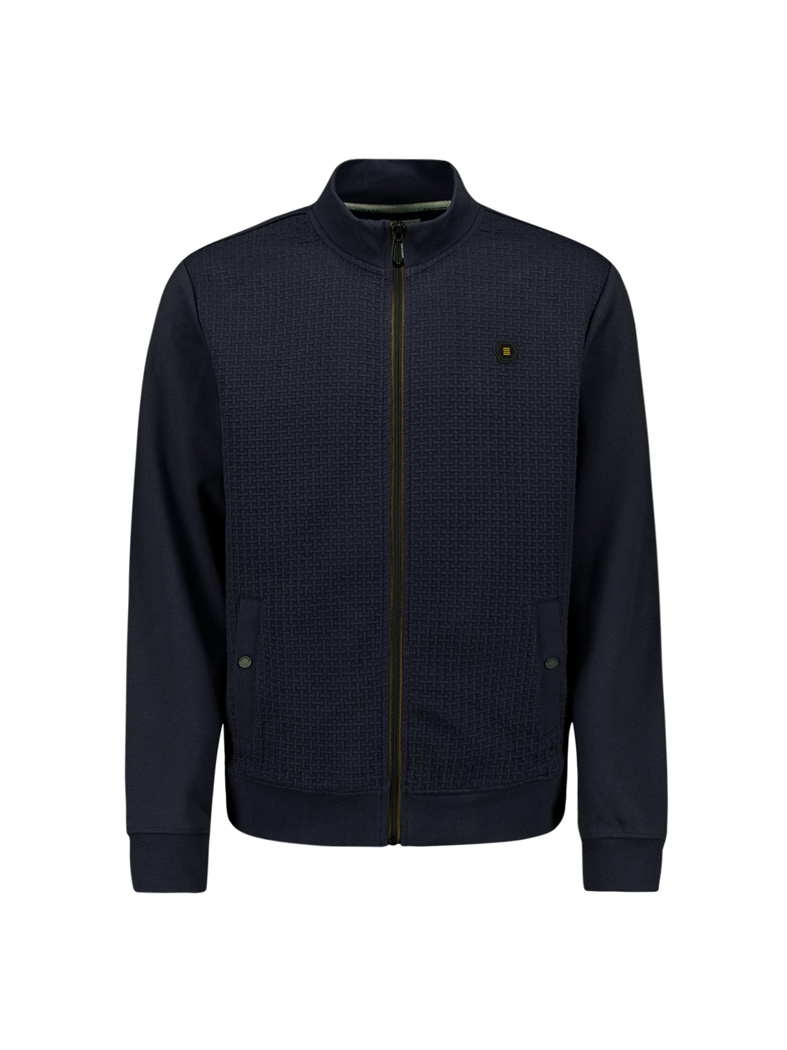 No Excess | Sweater full zipper double layer jacquard stretch