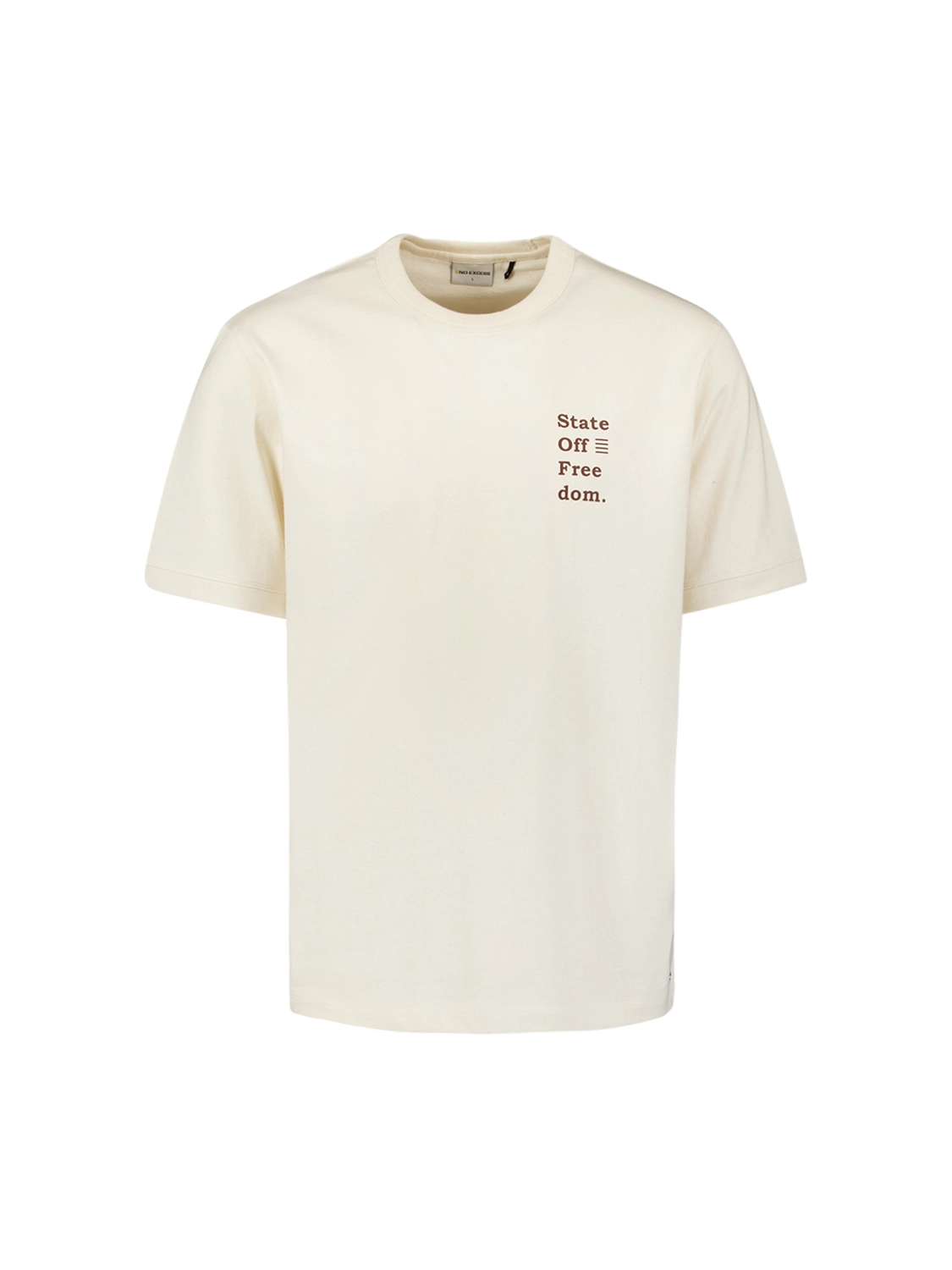 No Excess | T-shirt crewneck melange placed print