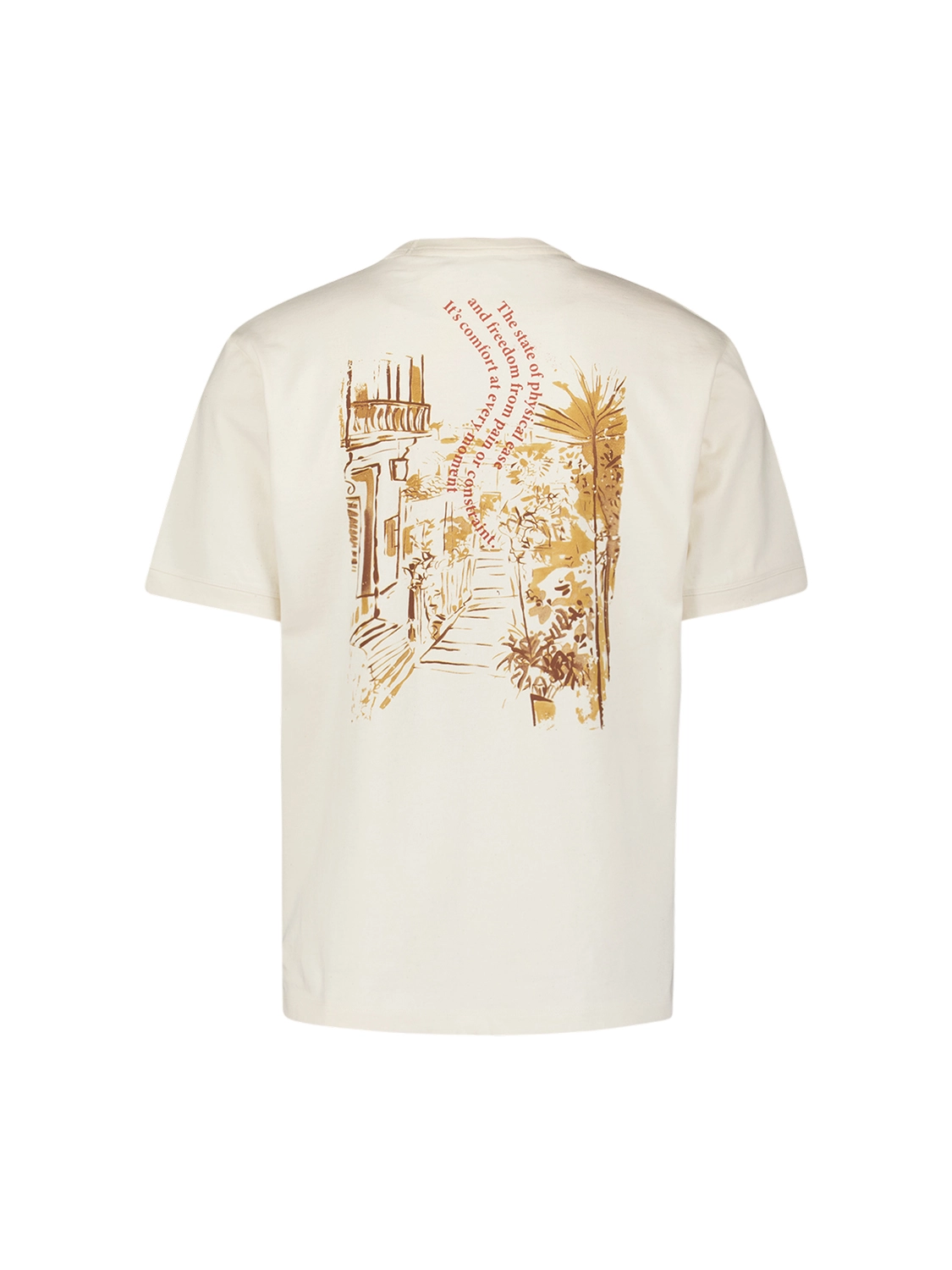 No Excess | T-shirt crewneck melange placed print