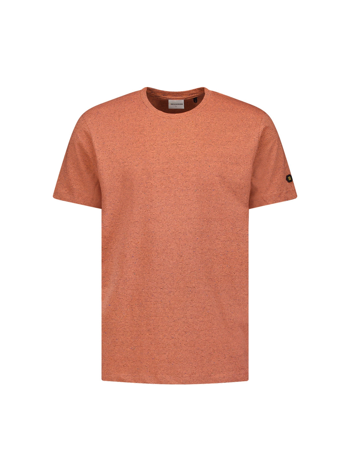 No Excess | T-Shirt Crewneck Melange Stripes Melon