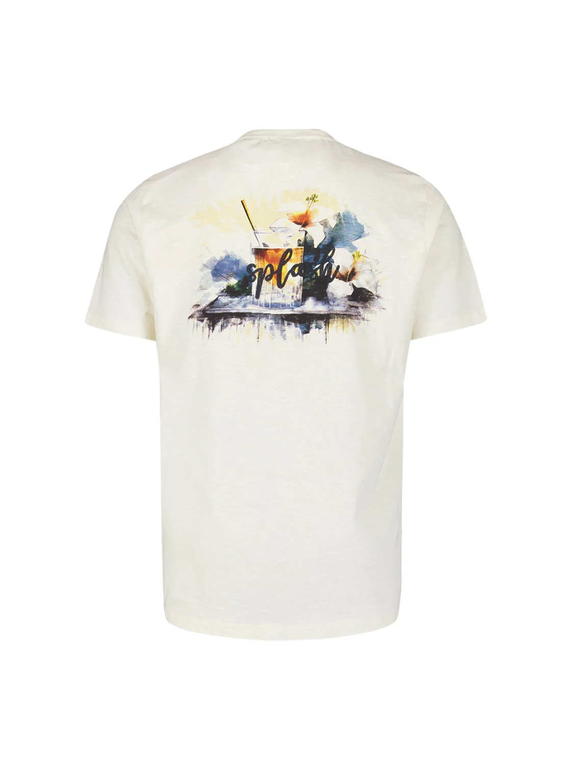No Excess | T-shirt crewneck placed prints slub