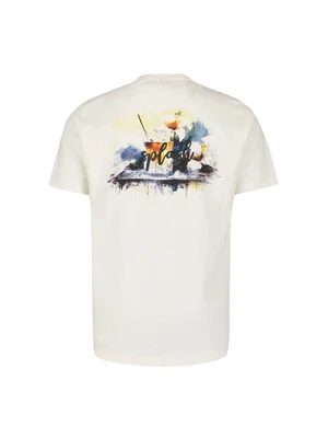 No Excess | T-shirt crewneck placed prints slub