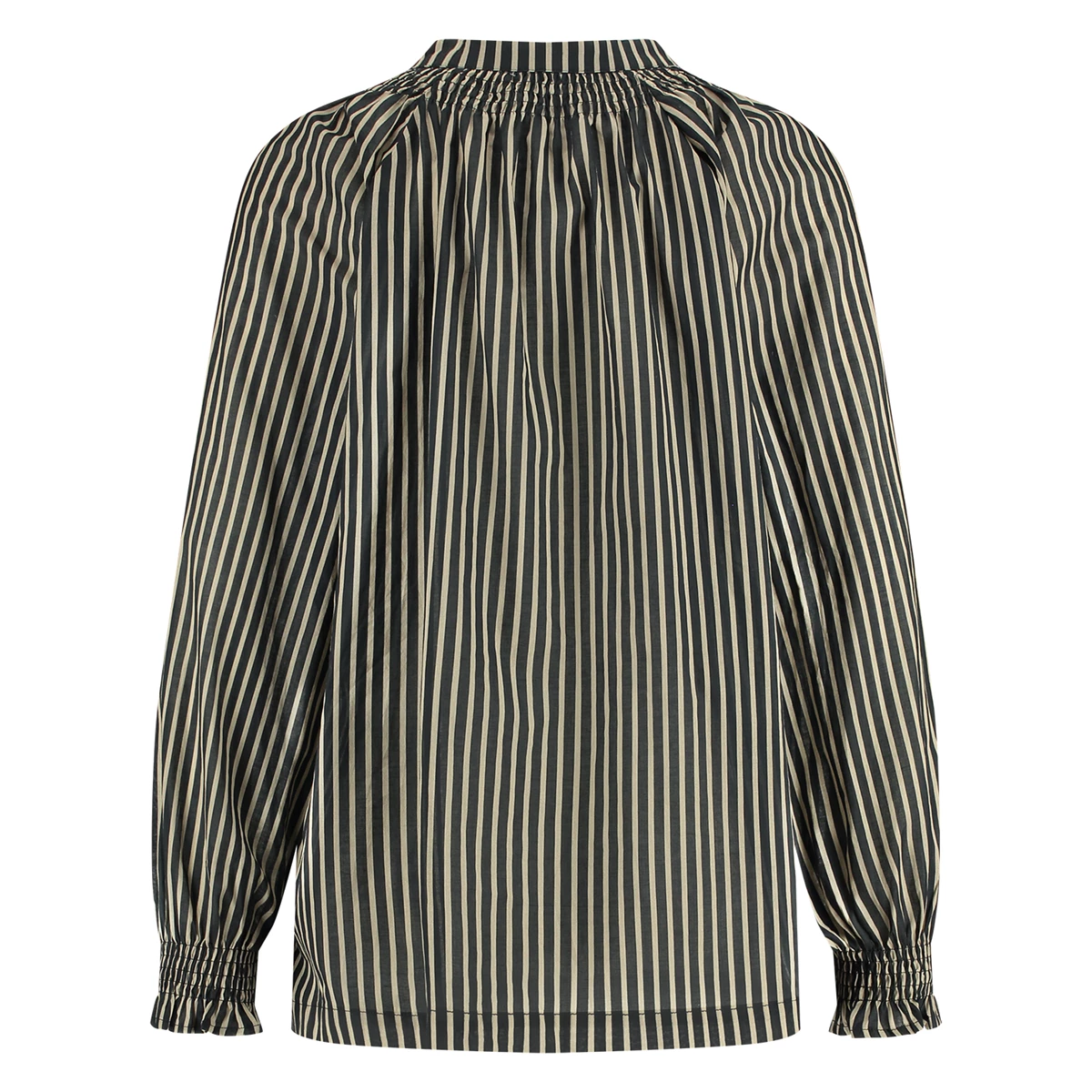 Nukus | Liz blouse stripe black/sand