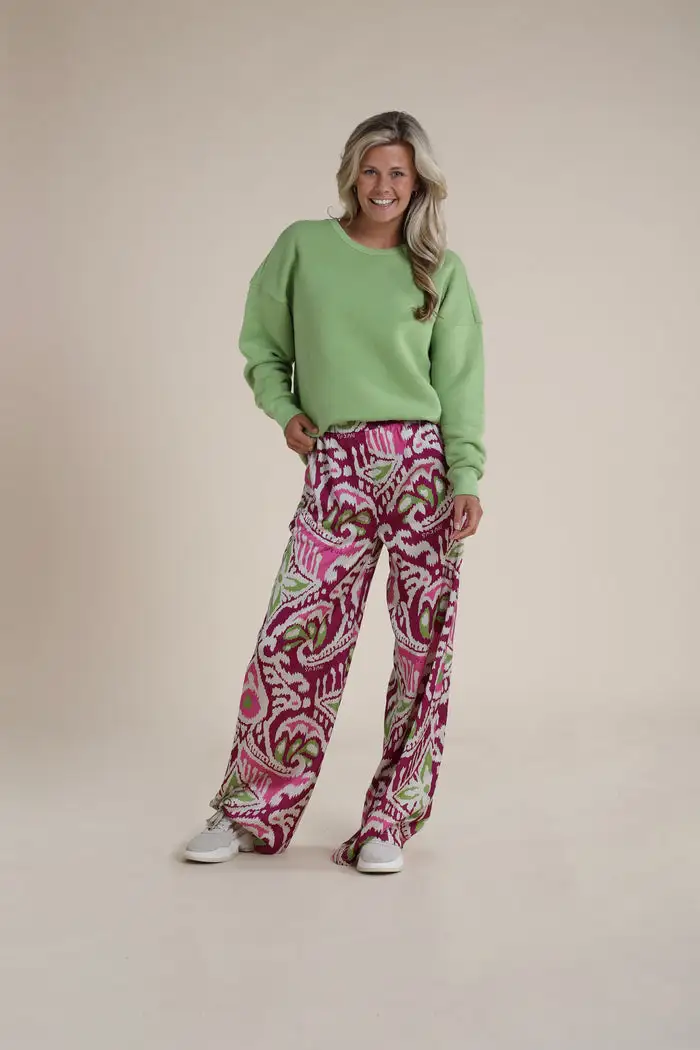 Nukus | Ribbes Pants magenta