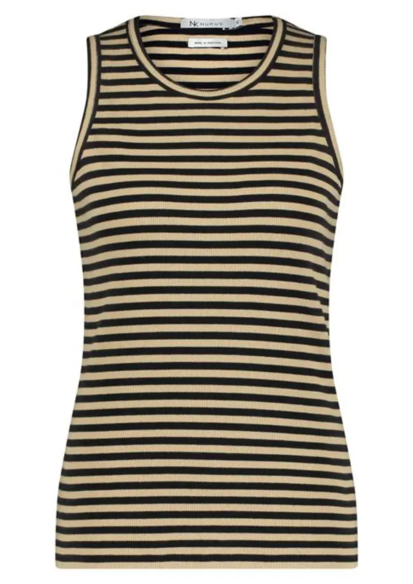 Nukus | Stefania singlet striped black/sand