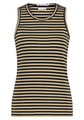 Nukus | Stefania singlet striped black/sand