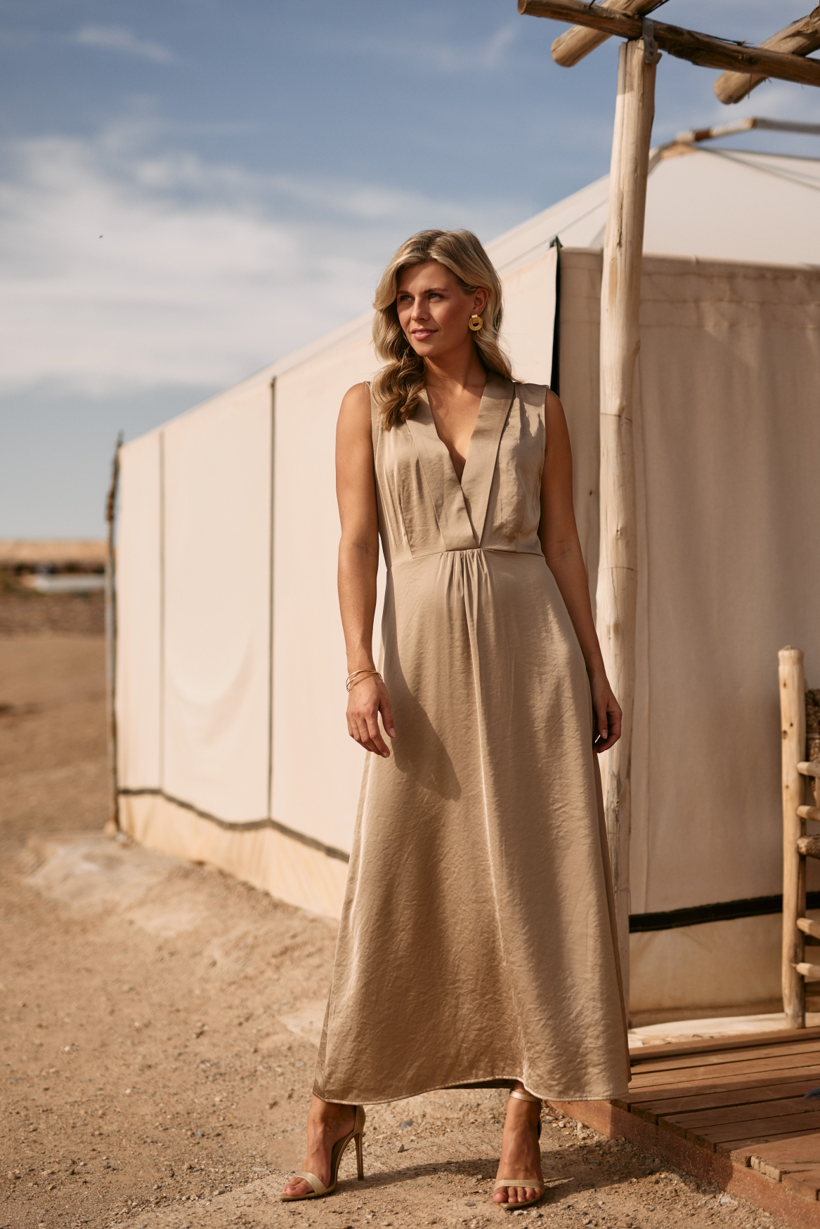 Nukus | Violet dress silky