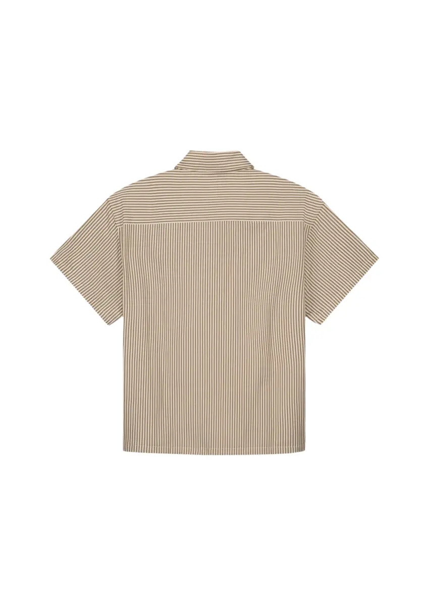 Olaf | Boxy seersucker stripe shirt ss