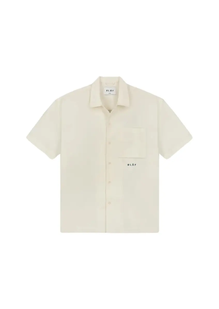 Olaf | Cotton linen ss shirt bone