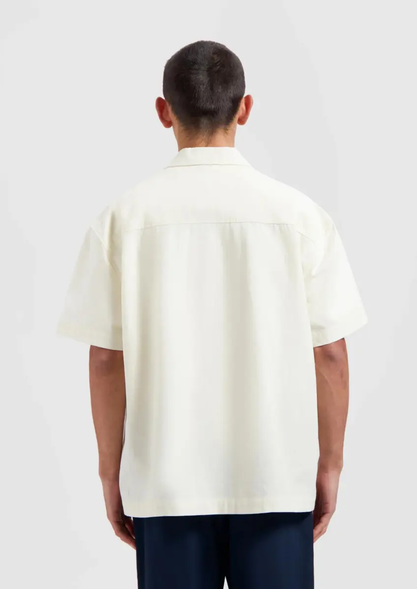 Olaf | Cotton linen ss shirt bone