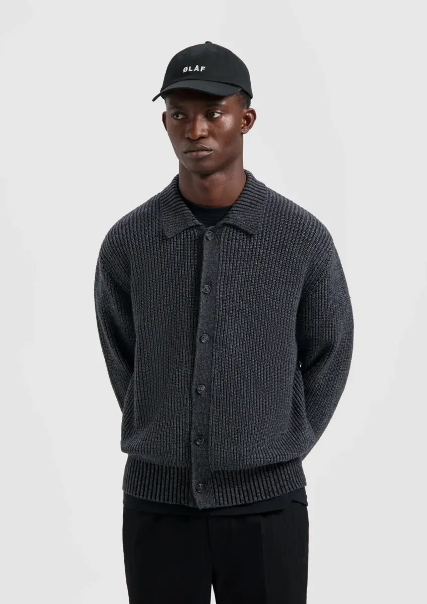 Olaf | Knitted ribbed cardigan