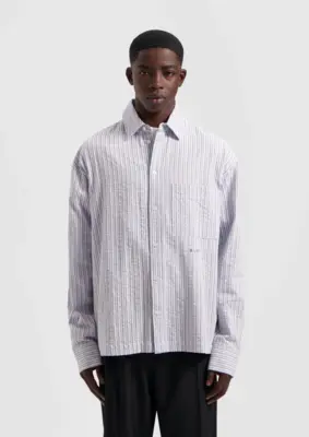 Olaf | Seersucker boxy shirt