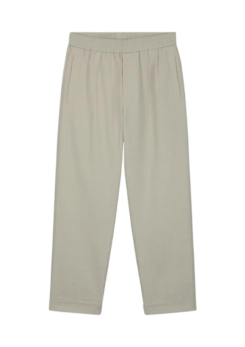 Olaf | Seersucker slim pants cement